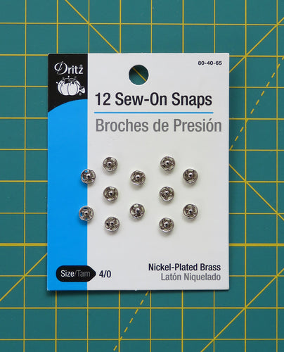 Nickel Sew On Snaps Size 4/0