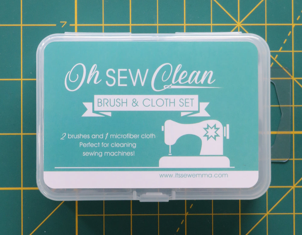 Oh Sew Clean Brush And Cloth Set Green