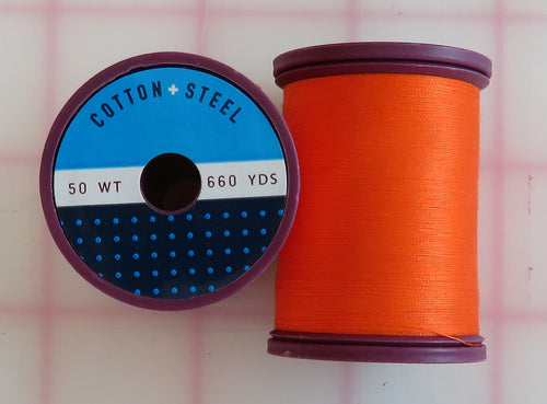 Orange Red Cotton And Steel Thread