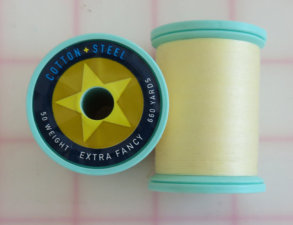 Pale Yellow Cotton And Steel Thread