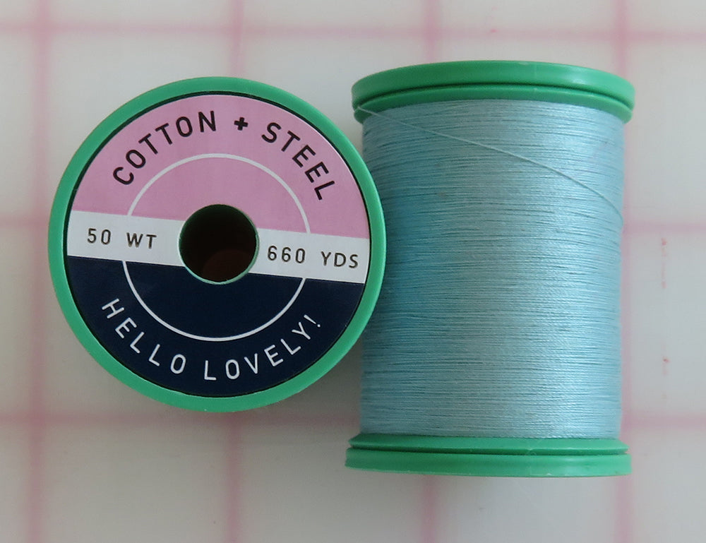 Pastel Jade Cotton And Steel Thread