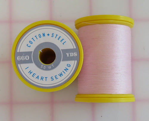 Pastel Pink Cotton And Steel Thread