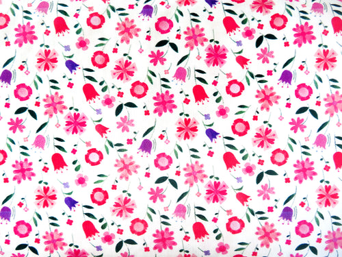 Riley Blake Small Flowers On White