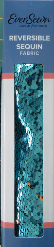 Double Sided Sequin Fabric Teal-Gold