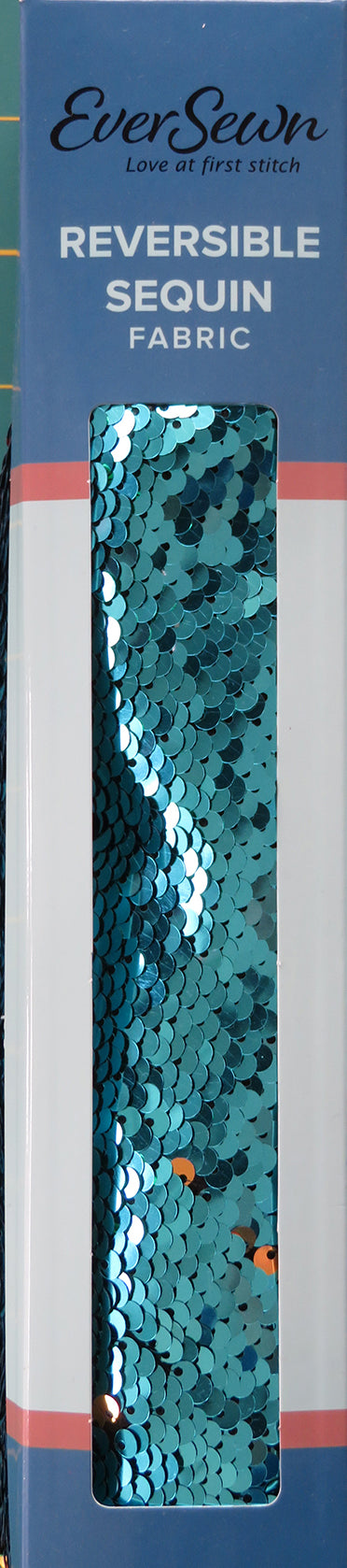 Double Sided Sequin Fabric Teal-Gold