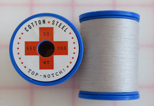 Silver Gray Cotton And Steel Thread
