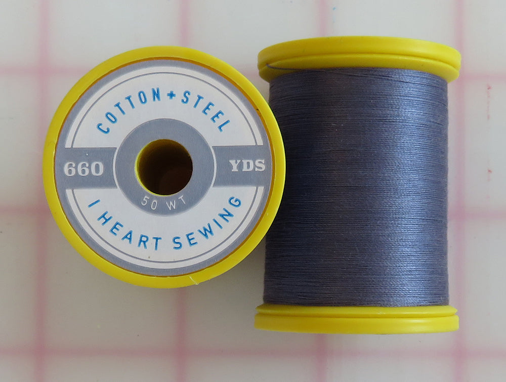 Smokey Gray Cotton And Steel Thread
