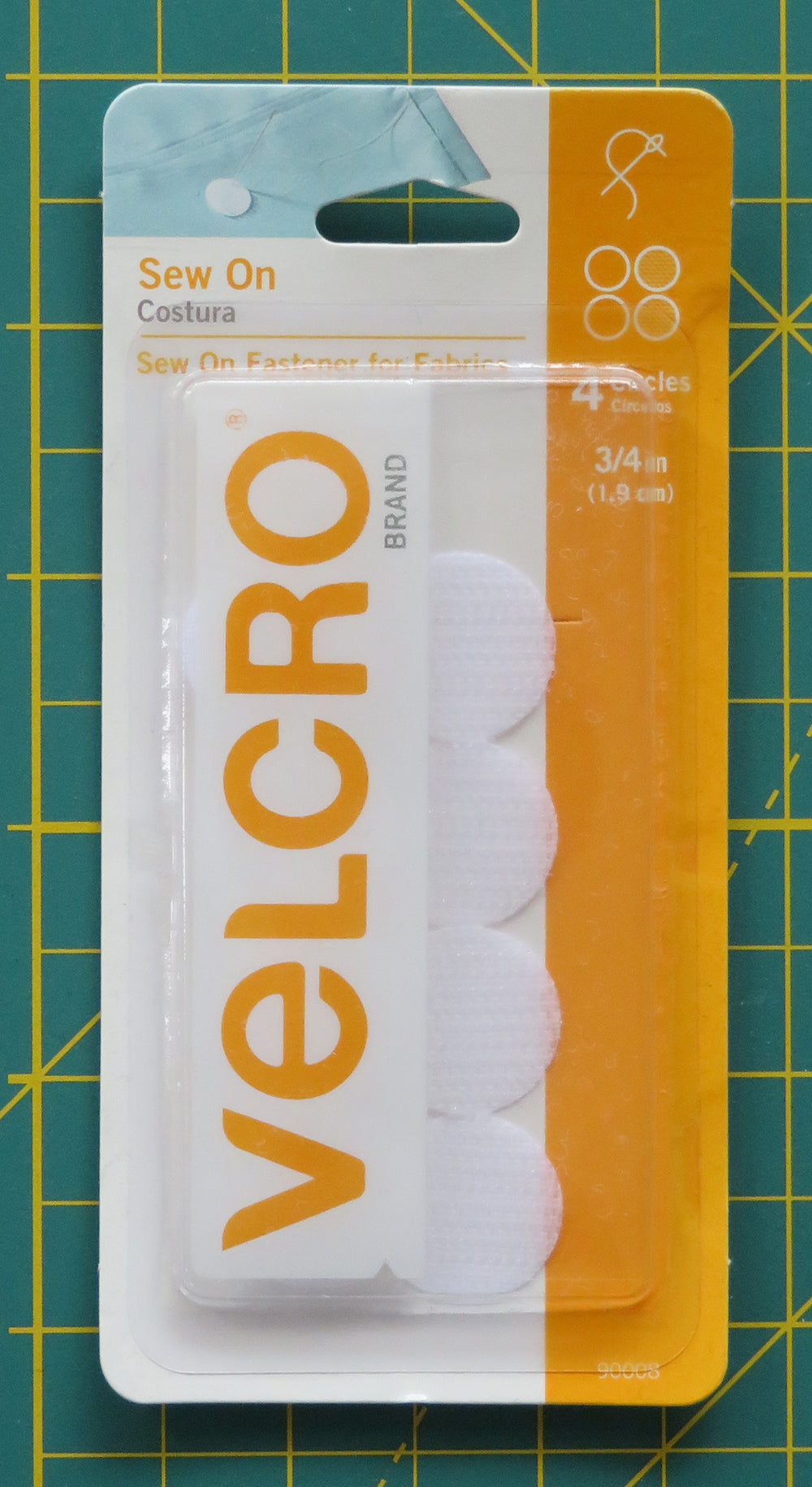 Velcro Sew On Circles White