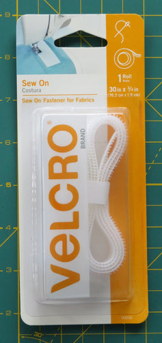 Velcro Sew On Strips White