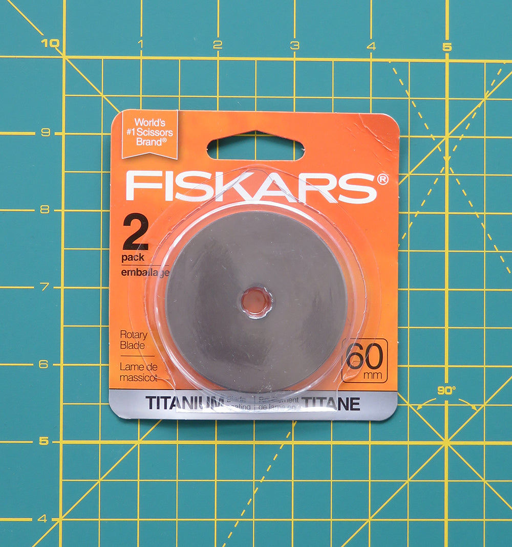 Fiskars 60mm Rotary Blade Titanium 2 Ct